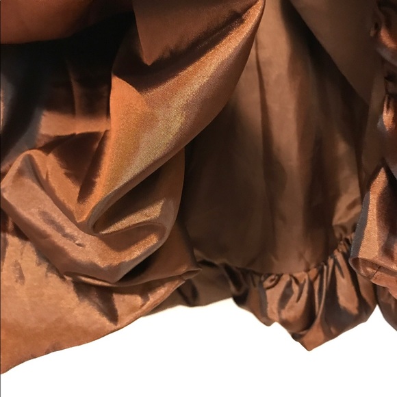 Mac Duggal Couture Bronze Taffeta Strapless Dress - Picture 6 of 8